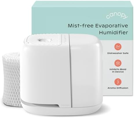 Canopy Bedside Humidifier 2.0, 36 Hr, Reading Light & Sound by Canopy