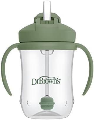 Dr. Brown's Milestones Baby's First Straw Cup, Olive Green by DrBrowns