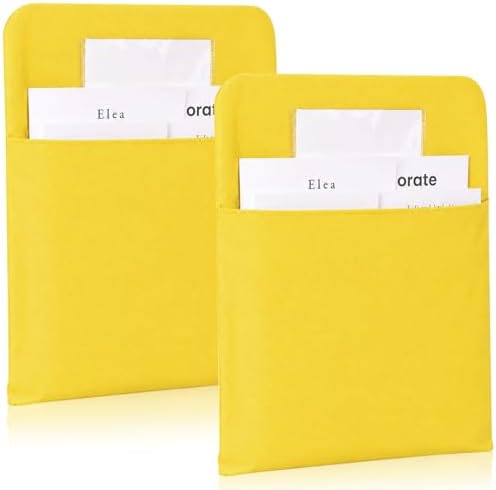 2 Pcs Yellow Chair Pockets for Classroom 18 x 14 Inch Back Organizer Seat by Unknown