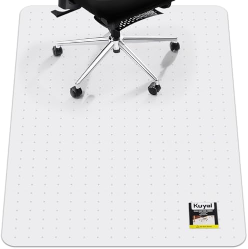 Kuyal Office Chair Mat for Carpet, 48x60 Clear Heavy Duty Computer Chair Mat by Kuyal