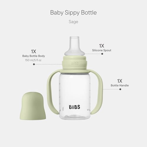 BIBS Plastic Sippy Bottle, 150 ml, Silicone Spout - Image 2