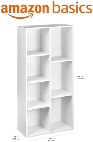 Amazon Basics 7 Cube Organizer Bookcase, Storage Shelf - Image 3