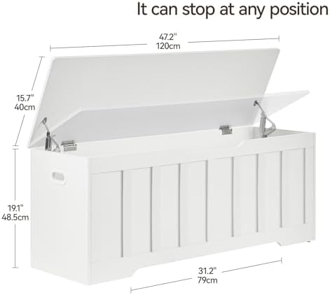VANKILEY 47.2" Storage Chest Extra Large, Storage Bench. - Image 2