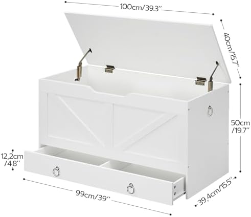 HOOBRO Storage Chest, 39.3" Toy Chest - Image 3