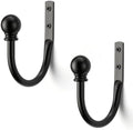Black Curtain Hooks by SIXZOONM