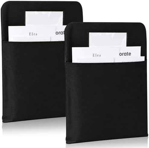 2 Pcs Black Chair Pockets for Classroom 18 x 14 Inch Back Organizer Seat by Unknown