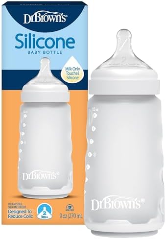 Dr. Brown's Silicone Baby Bottle, 9 oz, Level 2 Nipple by DrBrowns