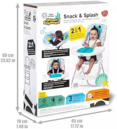 Baby Einstein Ocean Explorers Snack & Splash Compact Folding High Chair - Image 3