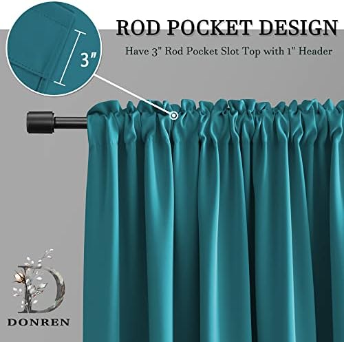 DONREN Teal Valances for Windows - Image 3