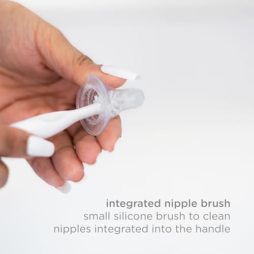 Ubbi Deluxe 2-in-1 Baby Bottle Cleaning Brush Set - Image 5