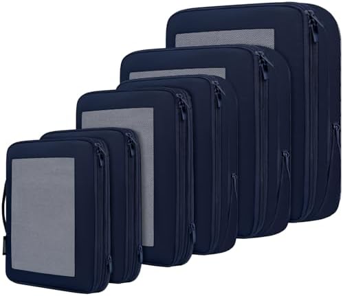 BAGAIL 4 Set/6 Set/8 Set Compression Packing Cubes Travel Accessories by BAGAIL