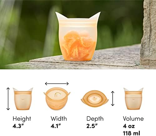 Zip Top Reusable 100% Silicone Baby + Kid Snack Containers- The only containers - Image 3