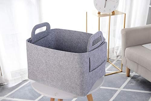 Storage Basket Felt Storage Bin Collapsible& Convenient Box Organizer - Image 3
