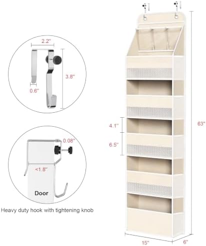 Univivi Fabric Over Door Organizer - Image 4