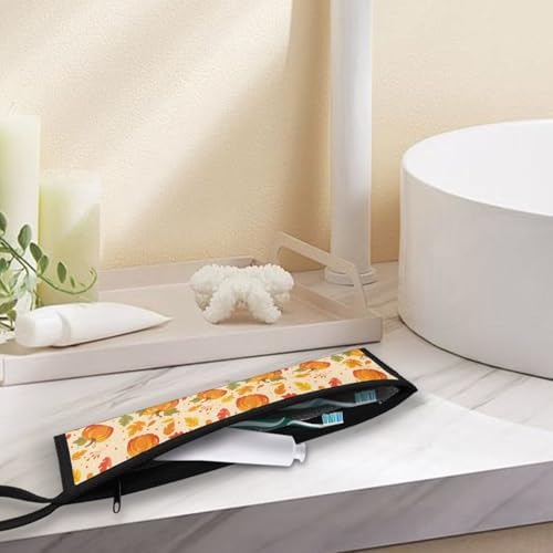 Pumpkin Print Portable Travel Tableware Box Flatware Storage Box Case Trendy - Image 4