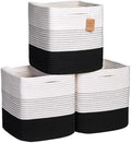 NaturalCozy Storage Cubes 11 Inch Cotton Rope Woven Baskets by NaturalCozy