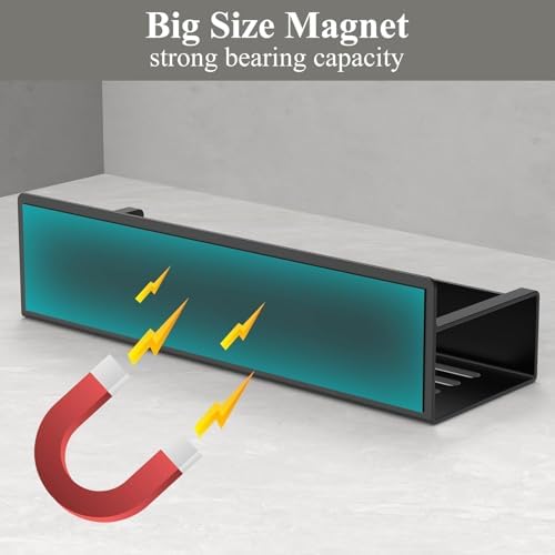 HuggieGems 6 Pack Black Magnetic Spice Rack Organizer - Image 3