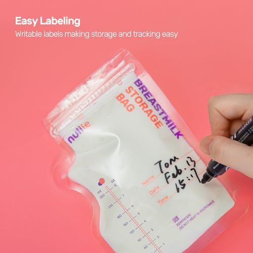 Nuliie 300 Pcs Breastmilk Storage Bags Freezer, 8 OZ Breast Milk Storing Bags - Image 6