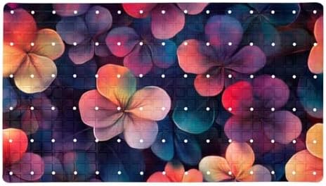 Bathtub Mat Non Slip 26.8x15.1In, Colorful Flower Bath Mat by Anna+Cowper