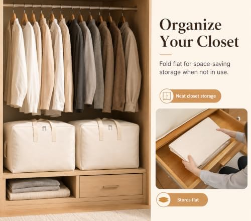 Soft Canvas Storage Bags for Comforter Bedding - Image 5