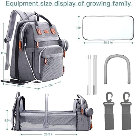 ISMGN Diaper Bag Backpack with Changing Station, Baby Bag - Image 6