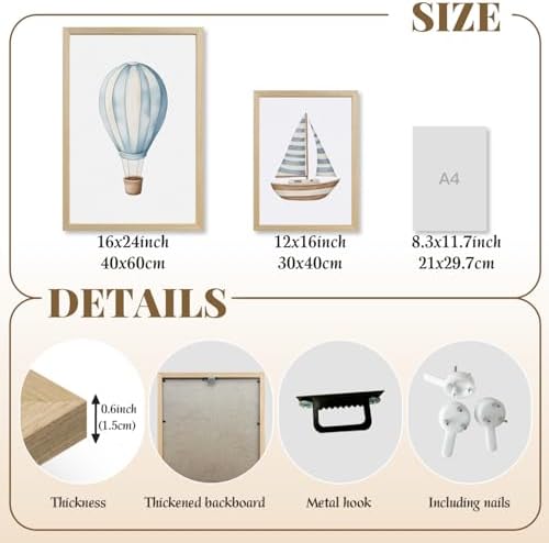 Hot Air Balloon Nursery Decor, Baby Boy Nursery Decor, Airplane Wall Decor - Image 7