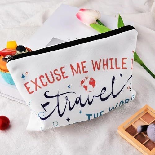 Travel Makeup Cosmetic Bag for Women Girls Travel Essentials Toiletry Bag - Image 3
