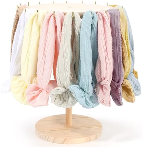 POVETIRE Bow Organizer for Girs Wood Baby Headband Holder by POVETIRE
