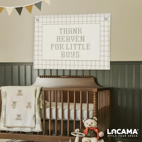 Lacama Thank Heaven for Little Boys Linen Banner - Image 3