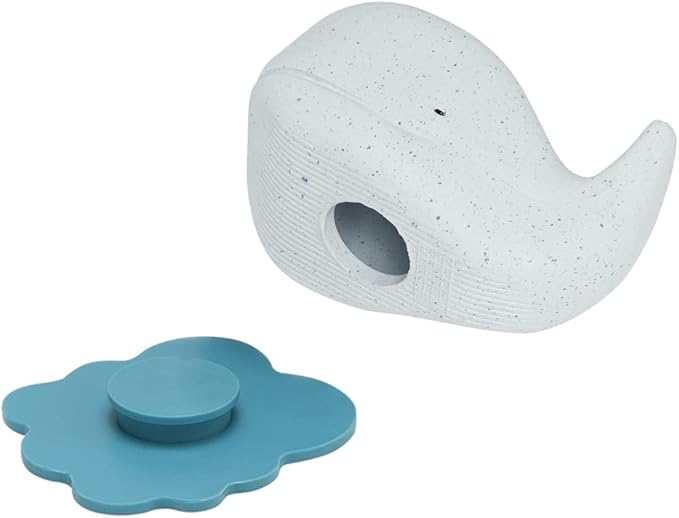 HEVEA Squeeze'n'Splash Whale Bath Toy - Bath Toy for Babies and Toddlers - 100% Natural Rubber, Plant Based, Plastic-Free, BPA-Free