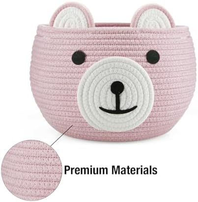 PandaEar 2 Pack Cotton Rope Baby Basket, Baby Gift Basket Nursery Laundry - Image 6