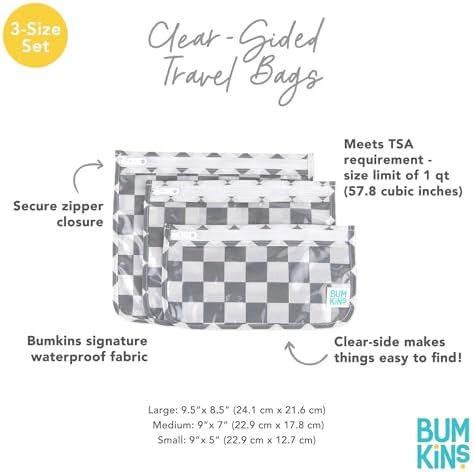 Bumkins Travel Bag, TSA Approved Pouch, Zip Bag, Quart Size Airline Compliant - Image 5