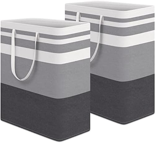 HomeHacks 2-Pack Large Laundry Basket, Waterproof, Freestanding Laundry Hamper by HomeHacks