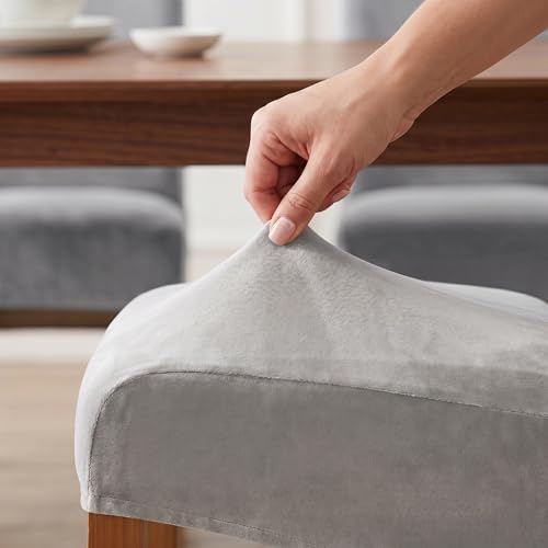 Deisy Dee Stretch XL/Oversized Extra Large Velvet Dining Room Chair Covers - Image 5