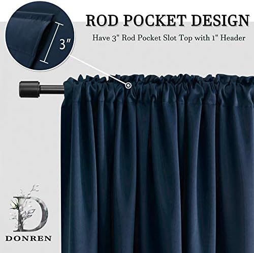 DONREN Navy Blue Blackout Valances - Image 3
