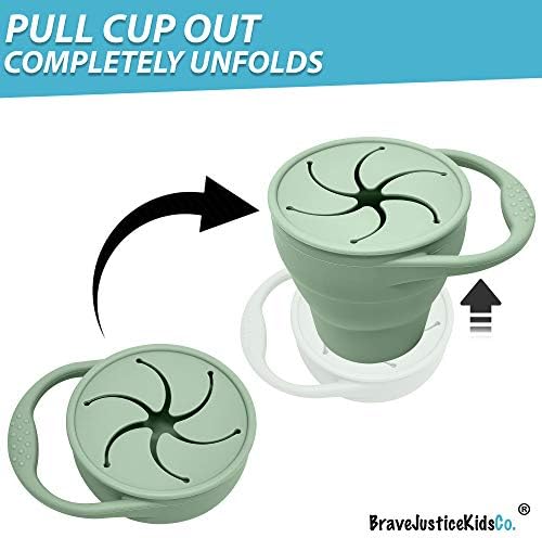 BraveJusticeKidsCo | Snack Attack Snack Cup | Collapsible Silicone Snack - Image 2