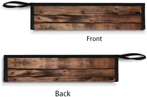 Rustic Wood Grain Print Reusable Travel Tableware Carrying Bag Storage Case - Image 3