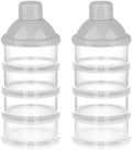 Accmor Formula Dispenser On The Go, 4 Compartments Stackable Formula Container by Accmor