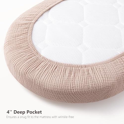 Bearmoss 2-Pack Baby Bassinet Sheets - Image 4