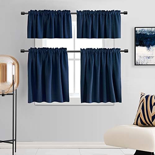 DONREN Navy Blue Blackout Valances - Image 5
