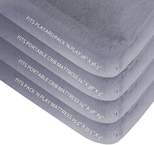 4-Pack Fitted Pack and Play Sheets - Image 6