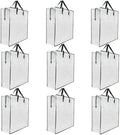9 Pack Clear Storage Bags with Zipper and Handles, Blanket Bags by GONGKANGYUAN