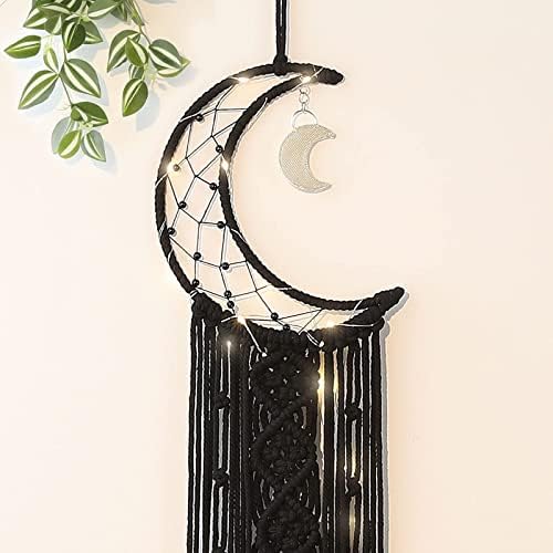 Black Macrame Moon Dream Catcher - Image 2