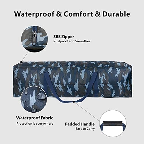 TOPDesign 1-Pack 46 Inch Extra Large Zippered Duffel Bag - Image 3