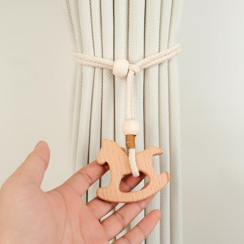 2 Pack Wooden Curtain Tiebacks - Image 4
