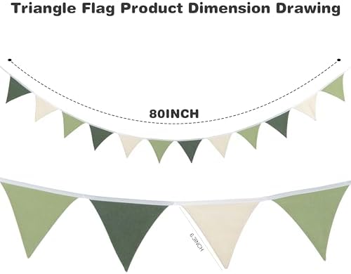 Pennant Banner Flags, Toddler Room Decoration Pennant, Garland Triangle Banners - Image 2