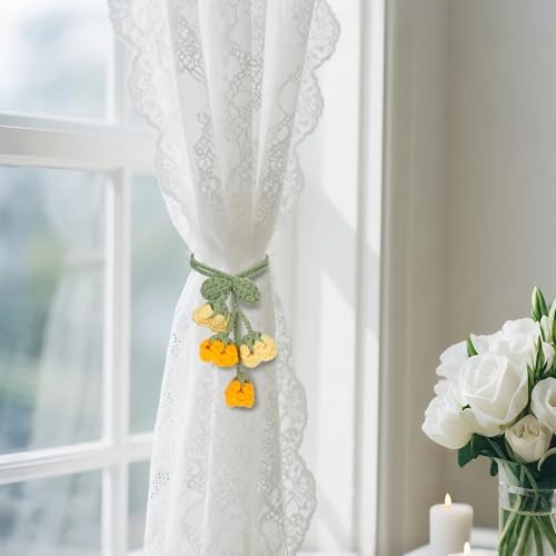 Flower Curtain Tiebacks, Cute Curtain Holdbacks - Image 3
