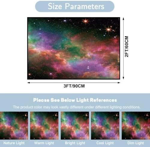 kxry Colorful Galaxy Area Rug Nebula Carpet Bedroom Living Decor 2X3 Feet - Image 2