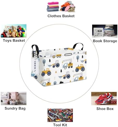 Rectangular Storage Bin, Foldable Construction Truck Excavator Basket - Image 3