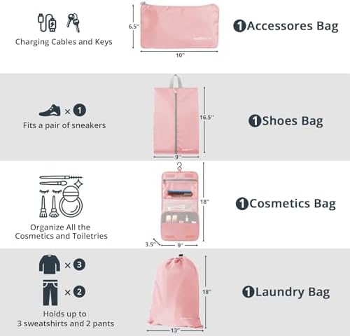 Compression Packing Cubes 10 Set, Compressible Space-Saving Packing Cubes - Image 4